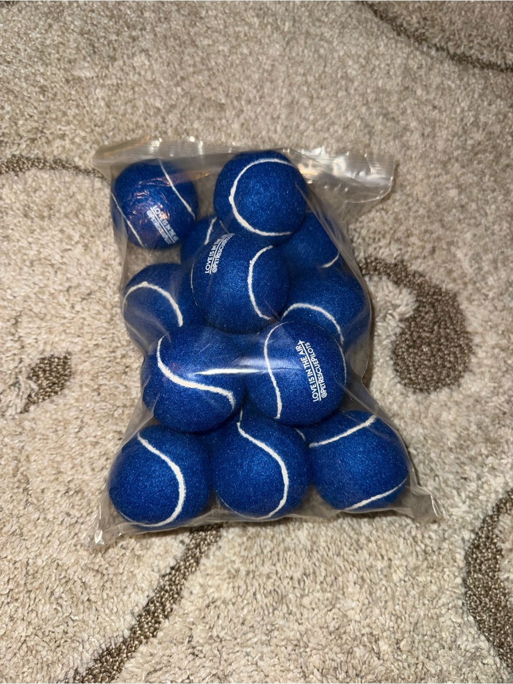 Blue (15) Tennis Balls NWT